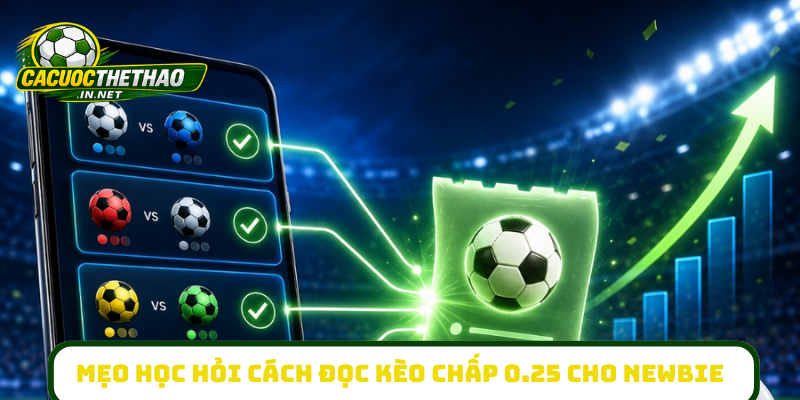 Mẹo học hỏi cách đọc kèo chấp 0.25 cho newbie