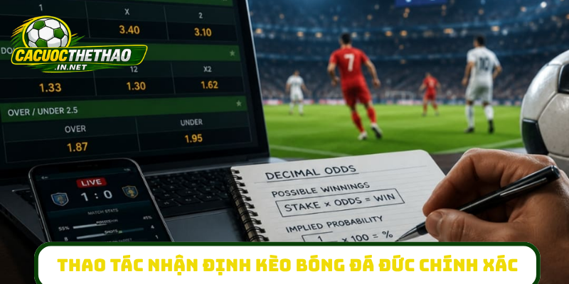 Thao tác nhận định kèo bóng đá Đức chính xác