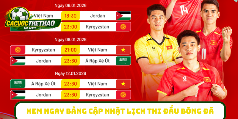 Xem ngay bảng cập nhật lịch thi đấu bóng đá